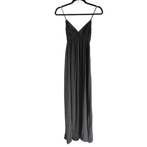 TWELFTH STREET BY CYNTHIA VINCENT Silk Sleeveless Maxi Slip Dress Black XS